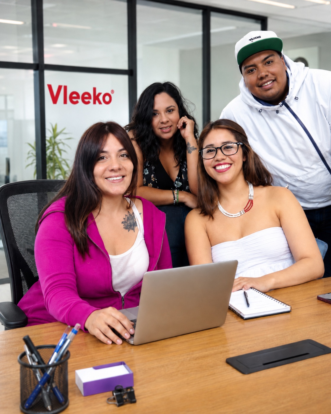 Colaboradores de Vleeko, agencia de marketing digital comprometida con su comunidad